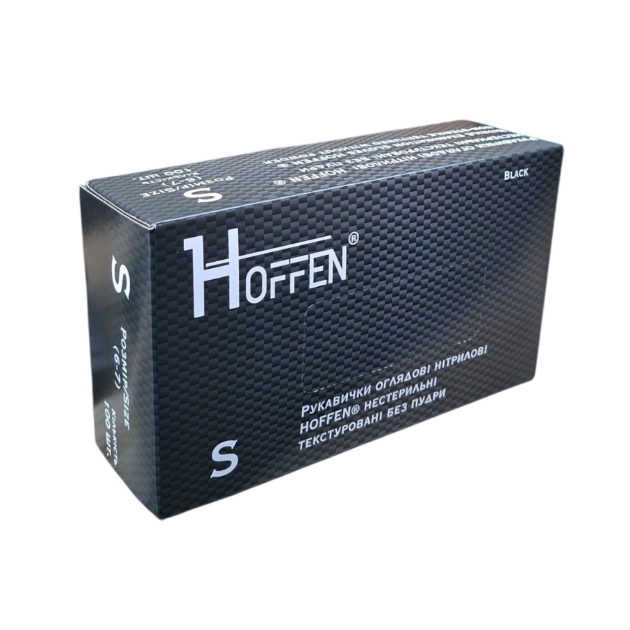 Перчатки нитриловые черные 100 шт S