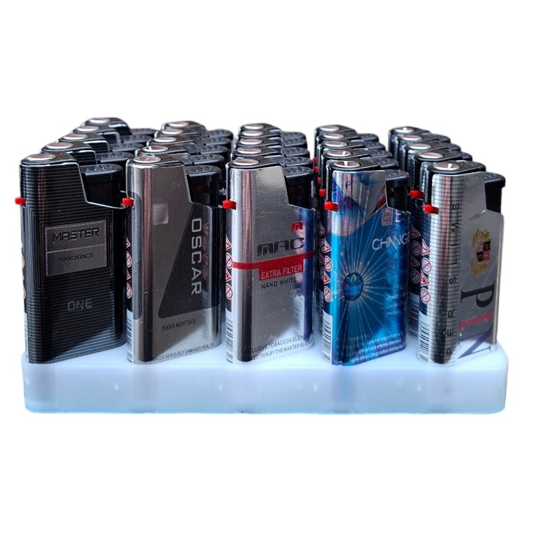 Зажигалка 505 Turbo Jet в металлическом корпусе 50 шт