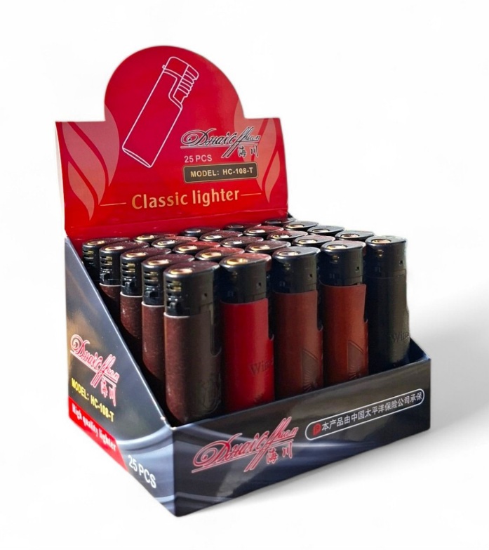 Зажигалка Turbo Jet108 кожа 25 шт