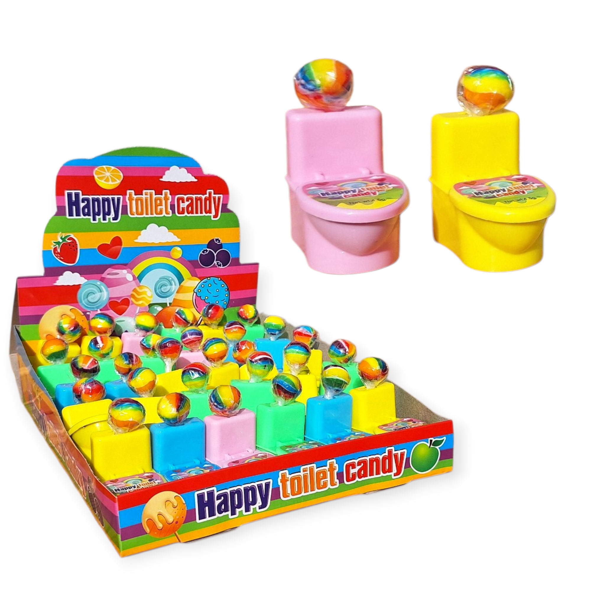 Туалет маленький + льодяник + стріляюча карамель 30 шт