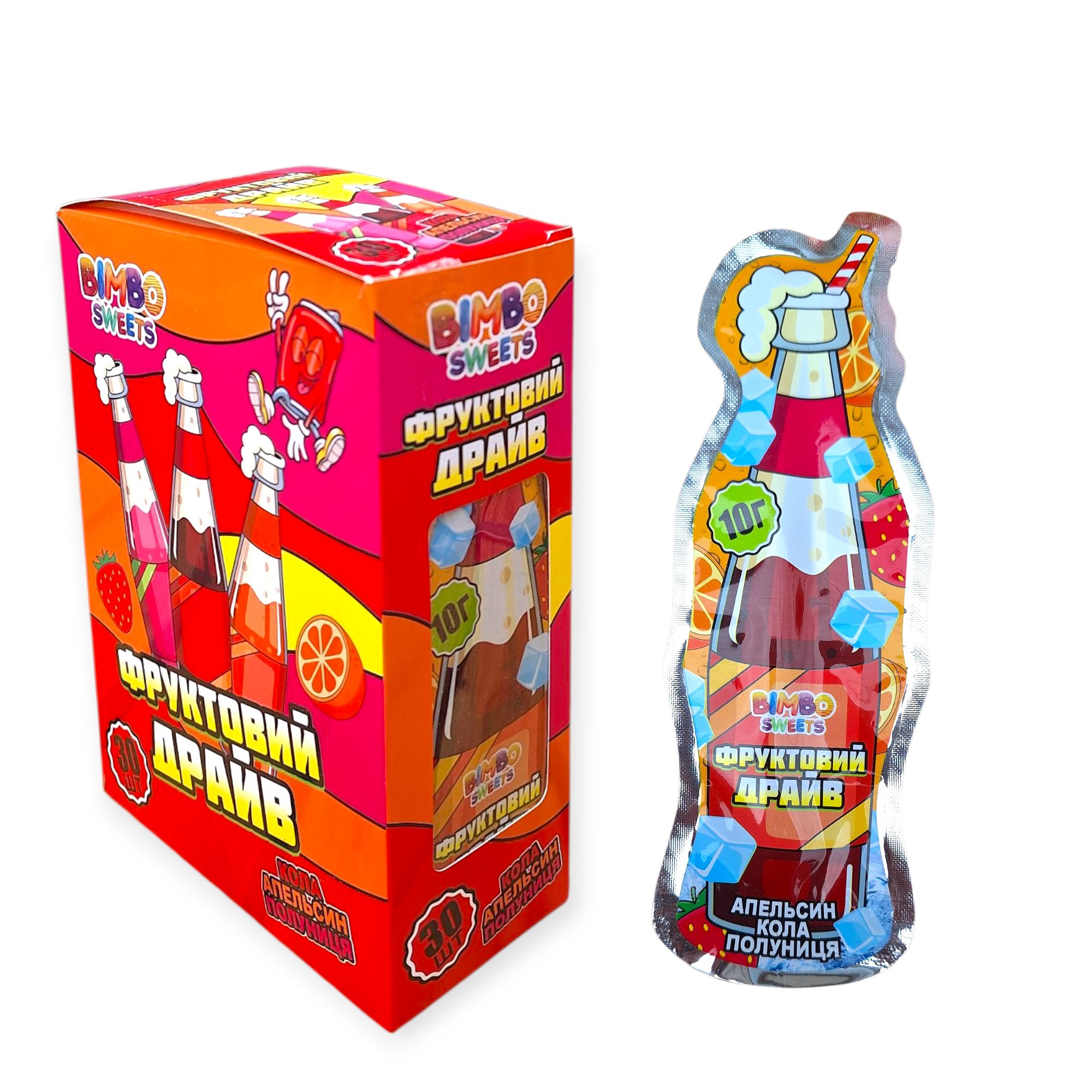 Шипучка Фруктовый драйв + кола 30 шт