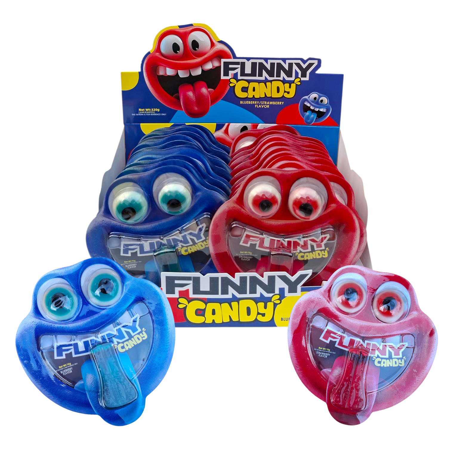 Весела посмішка мармелад (2 ока та язик) 20 шт Весела посмішка мармелад (2 ока та язик) 20 шт