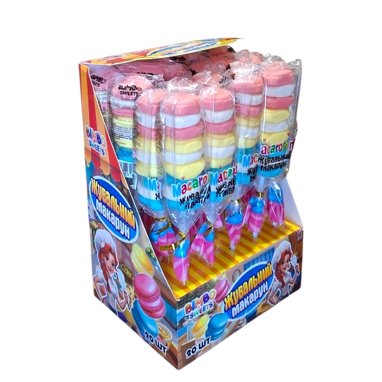 Макарон Soft Macaron gummy candy Жевательная конфета  20шт
