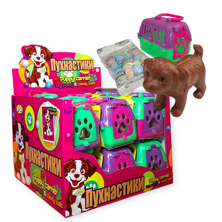 Пушистики игрушка + драже 12 шт