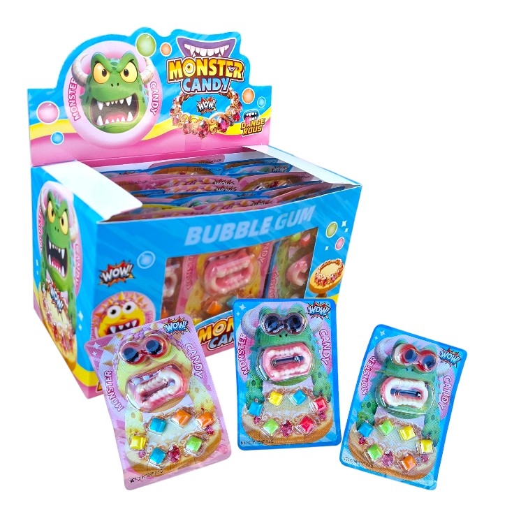 Жуйки Monster Candy +  очі желейки  та зуби монстра 30 шт