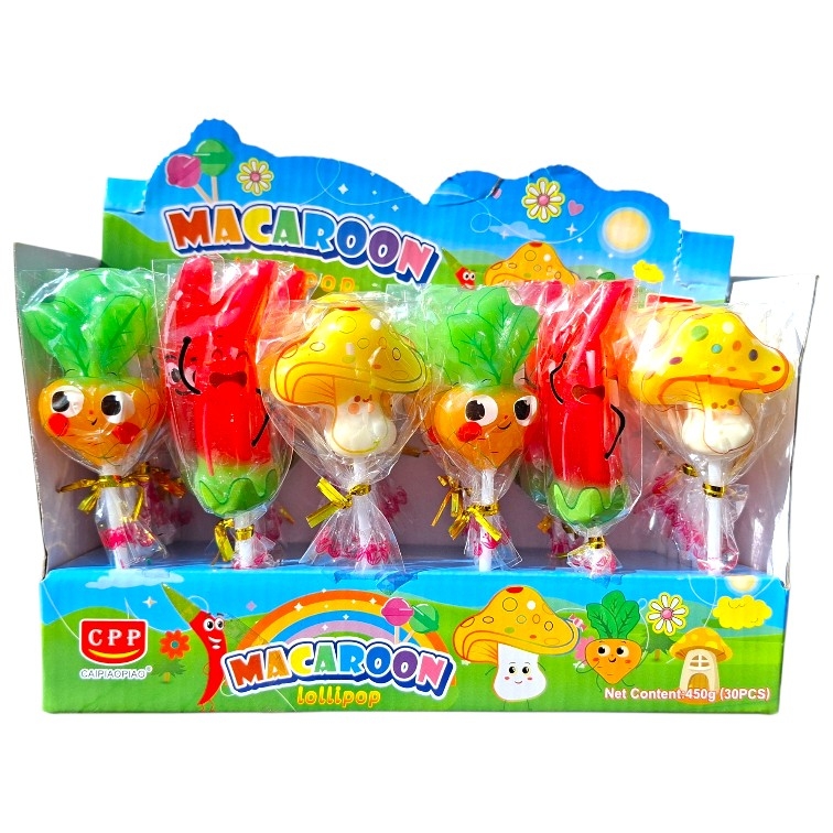 Грибы и овощи леденцы на палочке 30 шт