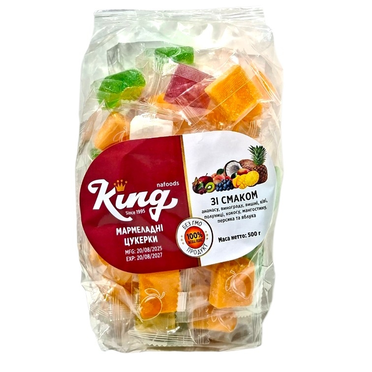 Мармеладные кубики Фруктовый микс (желейки ассорти) 500 г