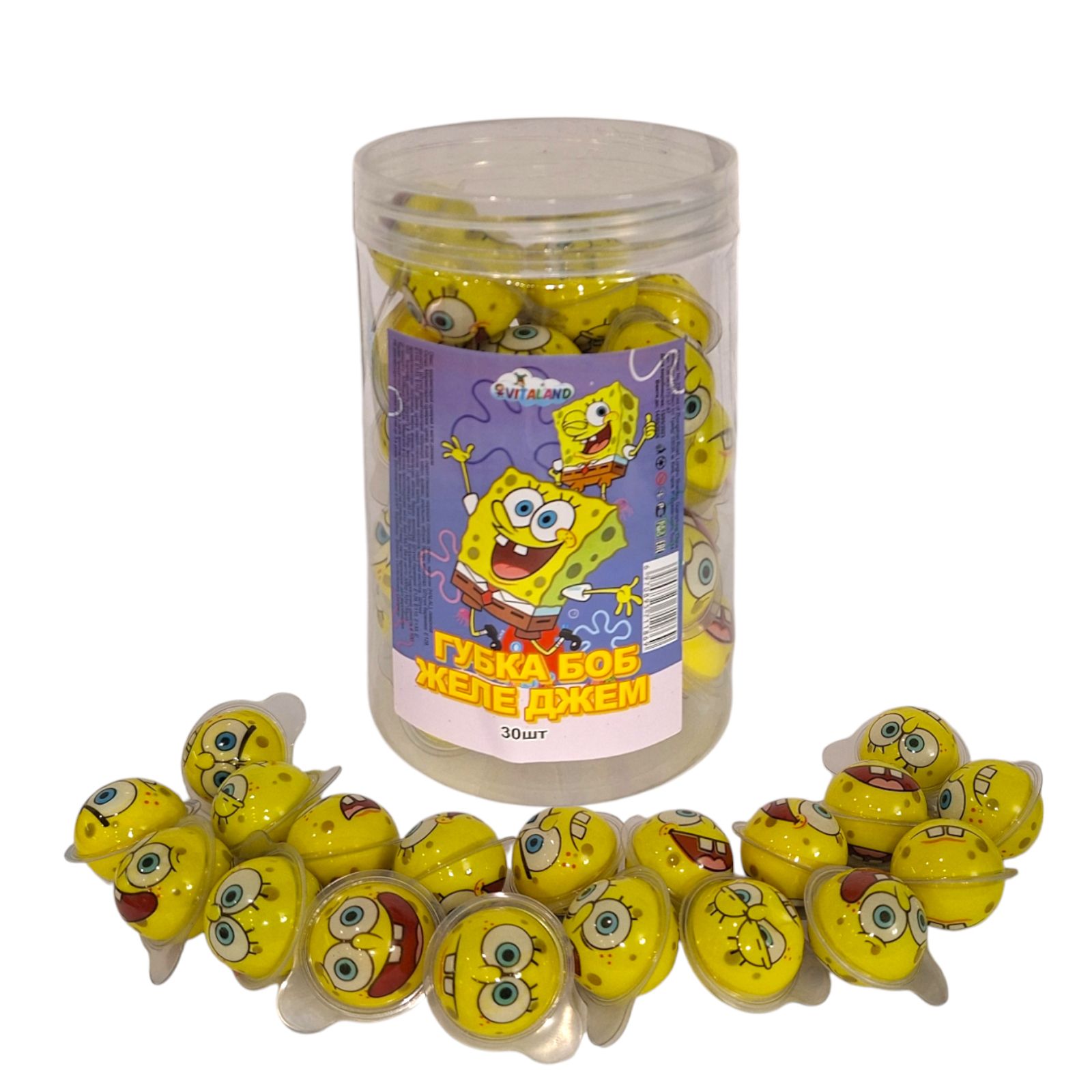 Желейные конфеты с джемом Губка Боб (аналог Око Троля) 30 шт